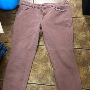 Mossimo Mauve Curvy Skinny Jeans Size 16R
